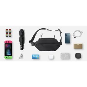 4L Crossbody Backpack Sling Bag With RFID Blocking For Men, Carry Chest Daypack, Water-resistant Travel Shoulder Bag Water-resistant 600D Polyest (Option: A)