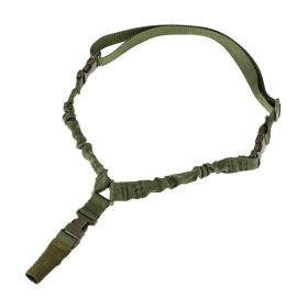 Heavy Duty Tactical Single Point Gun Rifle Sling Adjust & Quick Detach QD Buckle (Color: Army Green)