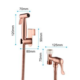Bidet Sprayer for Toilet, Handheld Cloth Sprayer, Bathroom Sprayer Kit Spray Attachment with Hose, Stainless Steel Easy Install Great Water Press (Option: Default Title)