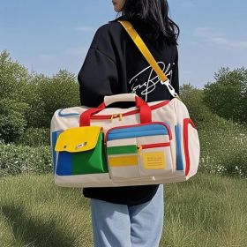 TravelBagEssentials Trendy Gym Bag for Men and Women (Option: Color collision multifunctional package)